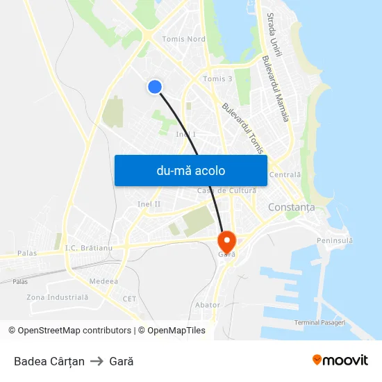 Harta de Badea Cârțan către Gară