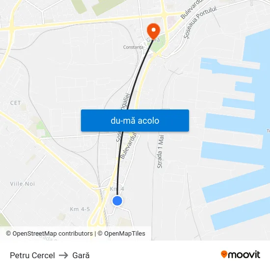 Harta de Petru Cercel către Gară
