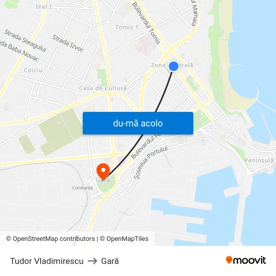 Harta de Tudor Vladimirescu către Gară
