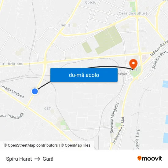 Harta de Spiru Haret către Gară