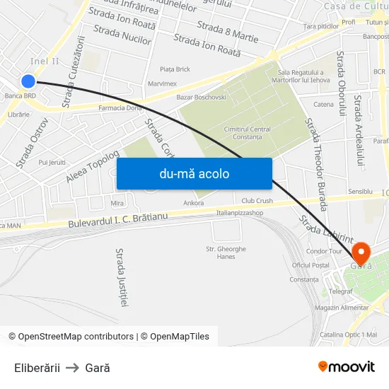 Harta de Eliberării către Gară