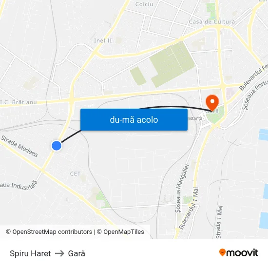 Harta de Spiru Haret către Gară
