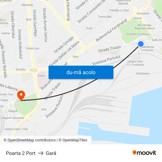 Harta de Poarta 2 Port către Gară