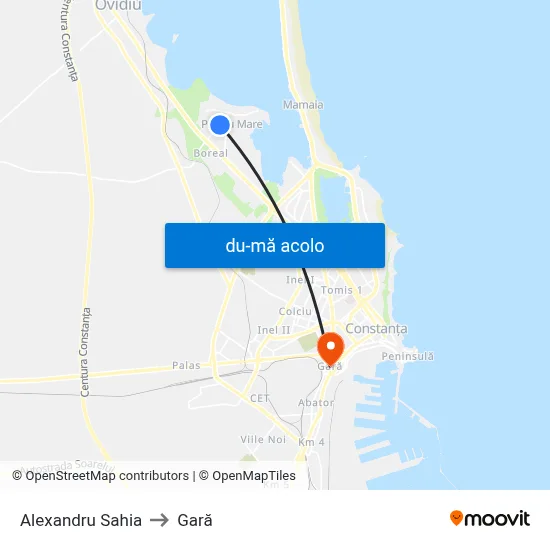 Harta de Alexandru Sahia către Gară