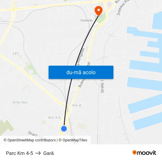 Harta de Parc Km 4-5 către Gară