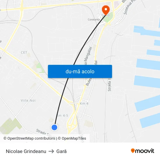 Harta de Nicolae Grindeanu către Gară