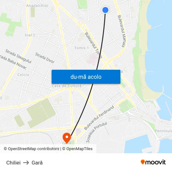 Harta de Chiliei către Gară