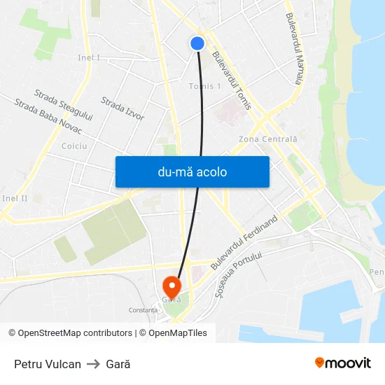 Harta de Petru Vulcan către Gară