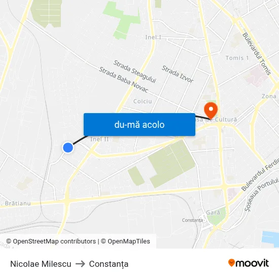 Harta de Nicolae Milescu către Constanța