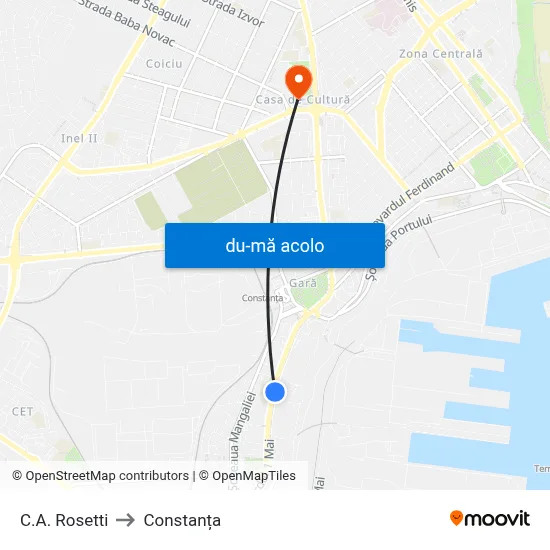 Harta de C.A. Rosetti către Constanța