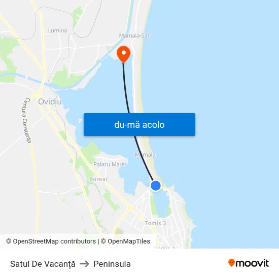 Harta de Satul De Vacanță către Peninsula
