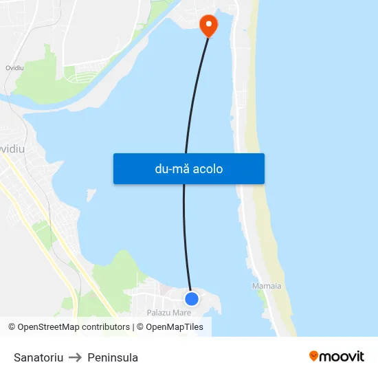 Harta de Sanatoriu către Peninsula