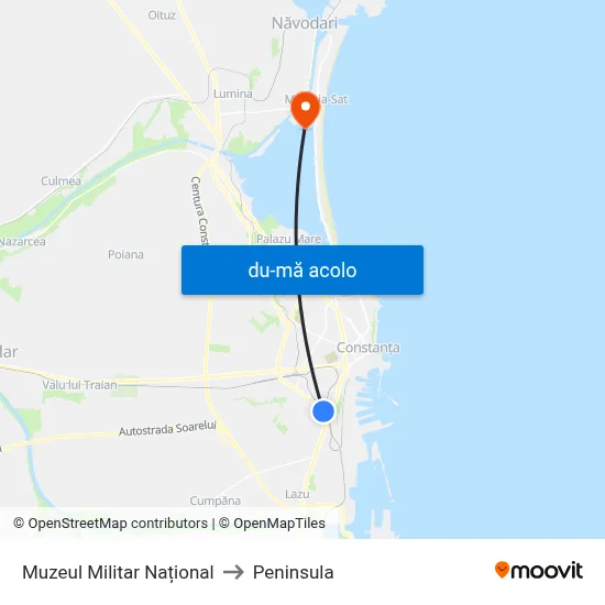 Harta de Muzeul Militar Național către Peninsula