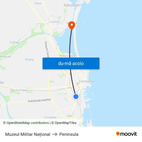 Harta de Muzeul Militar Național către Peninsula