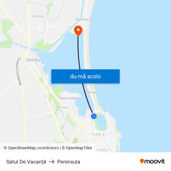 Harta de Satul De Vacanță către Peninsula