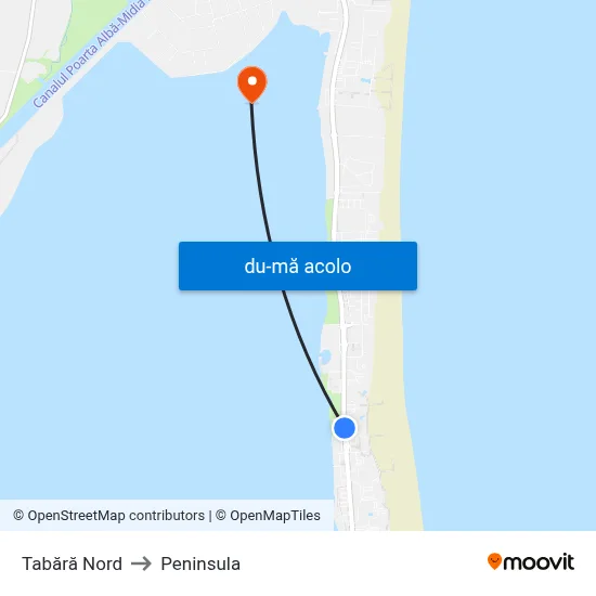 Harta de Tabără Nord către Peninsula