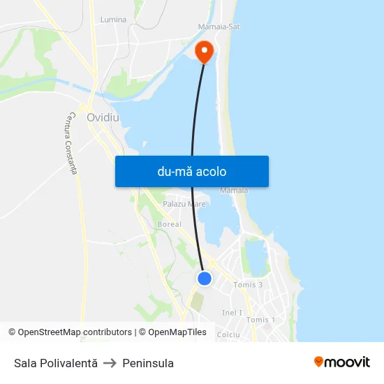 Harta de Sala Polivalentă către Peninsula