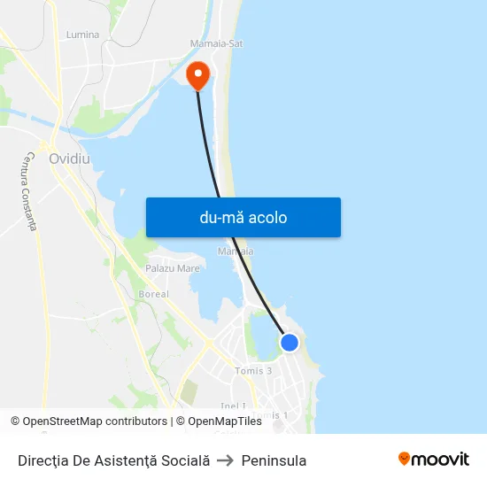 Harta de Direcţia De Asistenţă Socială către Peninsula