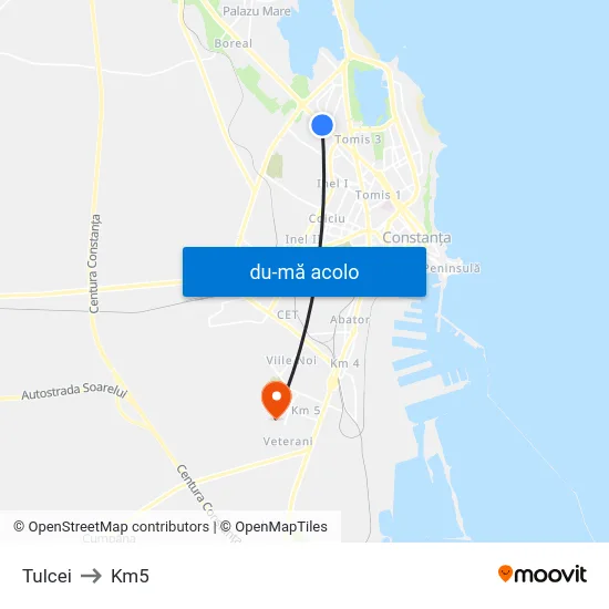 Harta de Tulcei către Km5