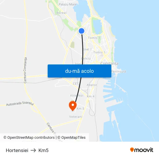 Harta de Hortensiei către Km5