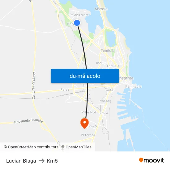 Harta de Lucian Blaga către Km5