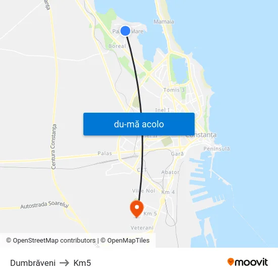 Harta de Dumbrăveni către Km5