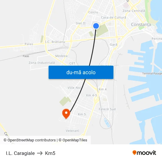 Harta de I.L. Caragiale către Km5