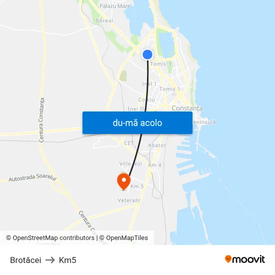 Harta de Brotăcei către Km5