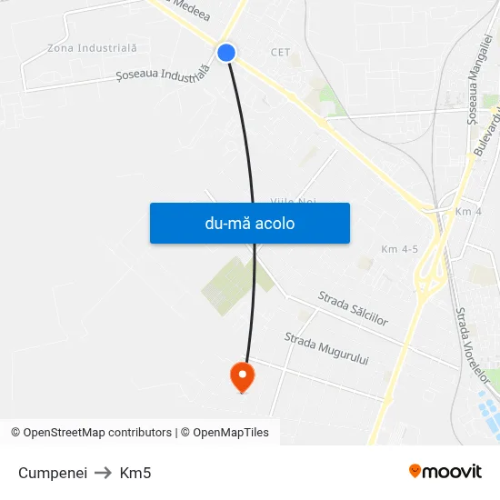 Harta de Cumpenei către Km5