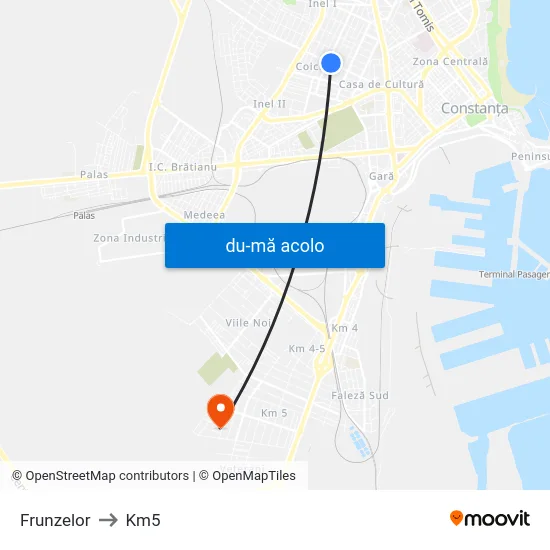 Harta de Frunzelor către Km5