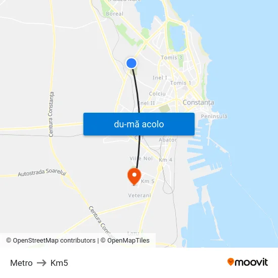 Harta de Metro către Km5