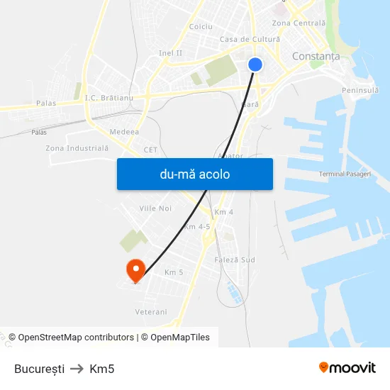 Harta de București către Km5