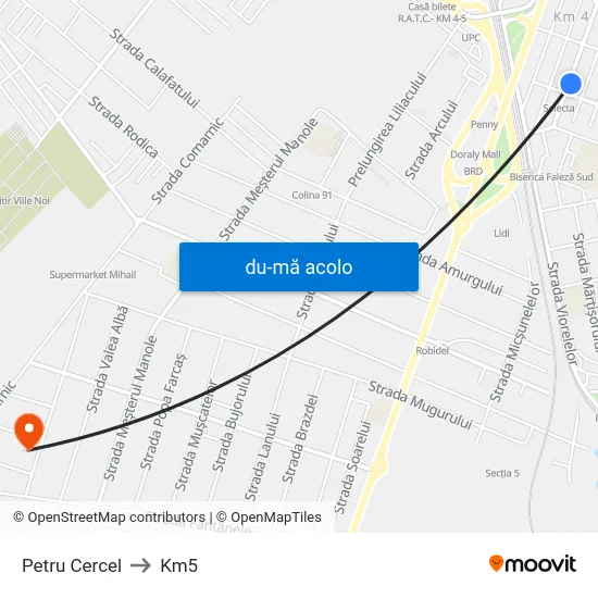 Harta de Petru Cercel către Km5