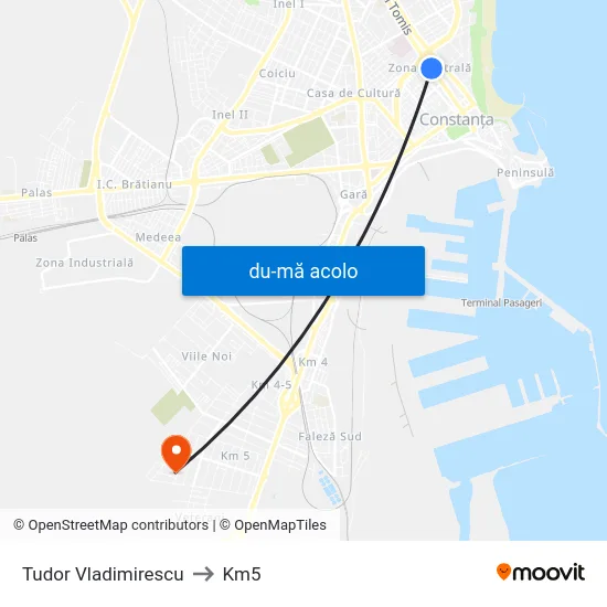Harta de Tudor Vladimirescu către Km5