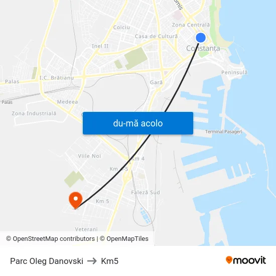 Harta de Parc Oleg Danovski către Km5