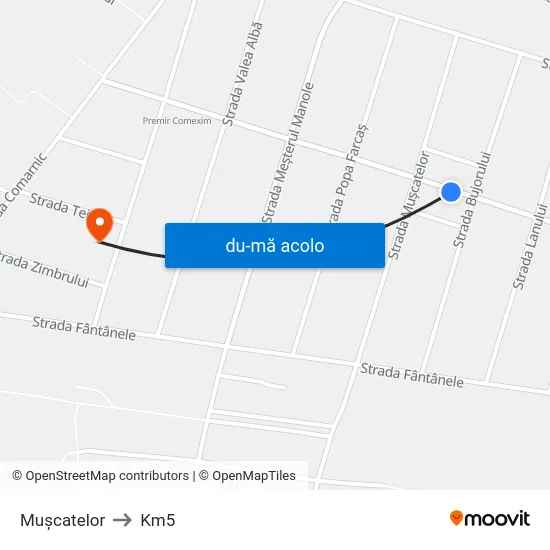 Harta de Mușcatelor către Km5