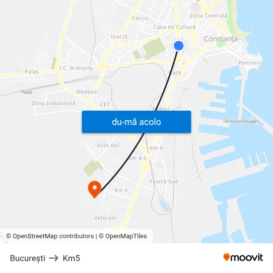 Harta de București către Km5