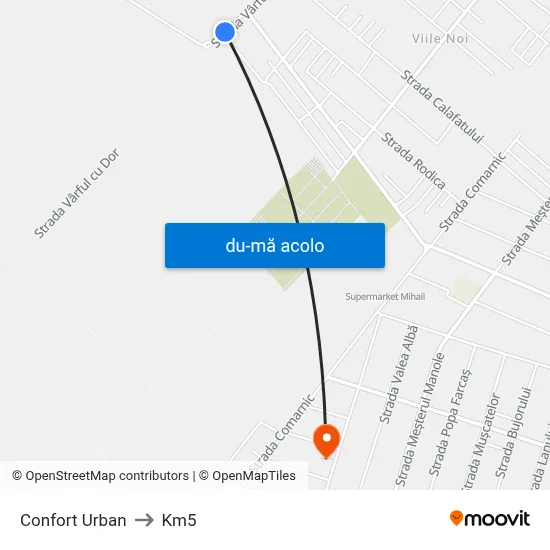 Harta de Confort Urban către Km5