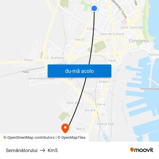 Harta de Semănătorului către Km5