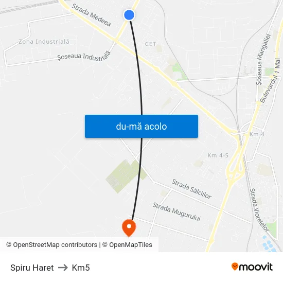 Harta de Spiru Haret către Km5