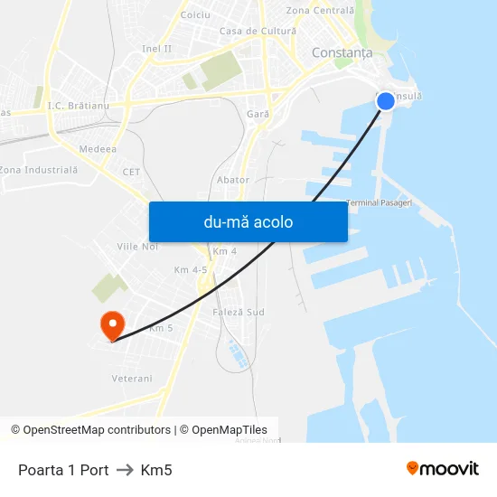 Harta de Poarta 1 Port către Km5