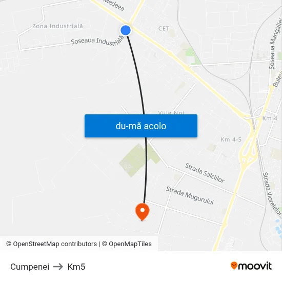 Harta de Cumpenei către Km5