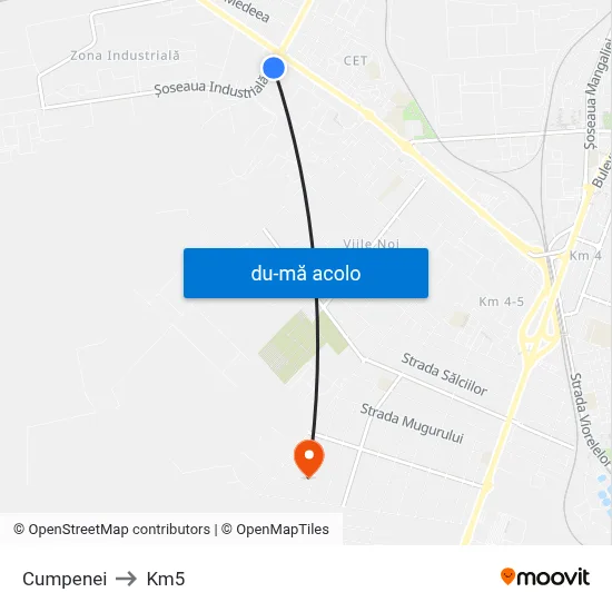 Harta de Cumpenei către Km5