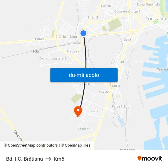 Harta de Bd. I.C. Brătianu către Km5