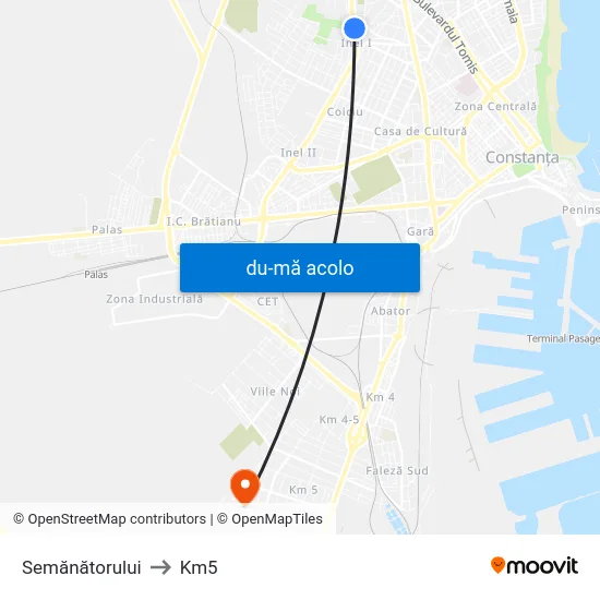 Harta de Semănătorului către Km5