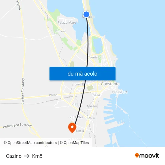 Harta de Cazino către Km5