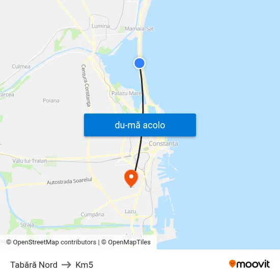 Harta de Tabără Nord către Km5