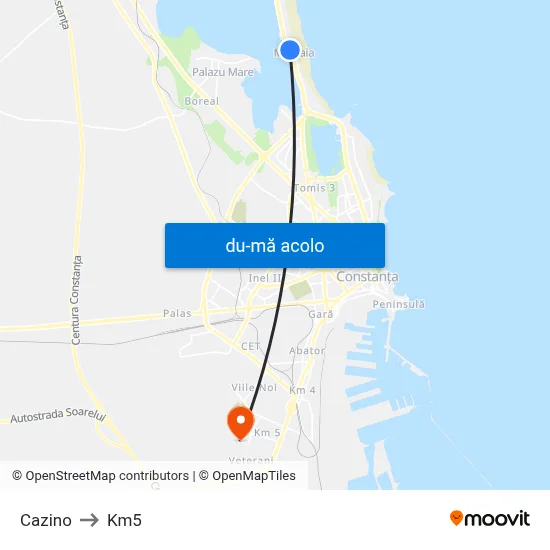 Harta de Cazino către Km5