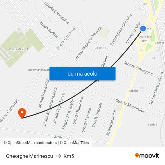 Harta de Gheorghe Marinescu către Km5