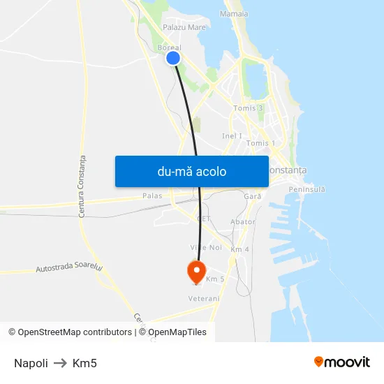 Harta de Napoli către Km5